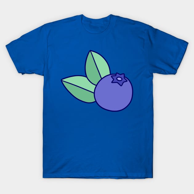 Blueberry with Two Leaves T-Shirt by saradaboru